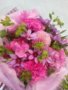 紫のミニブーケ｜「堀花苑」　（長野県長野市の花キューピット加盟店 花屋）のブログ